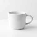 Tasse à café blanche classique – Tasse minimaliste en céramique pour thé et café