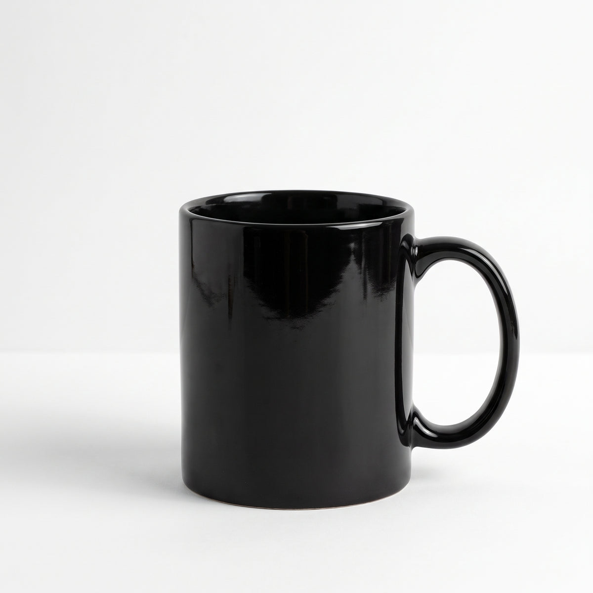 Tasse à café noire en céramique et grès – 12 oz / 355 ml