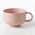 Tasse à café en céramique rose poudré – Design élégant et arrondi