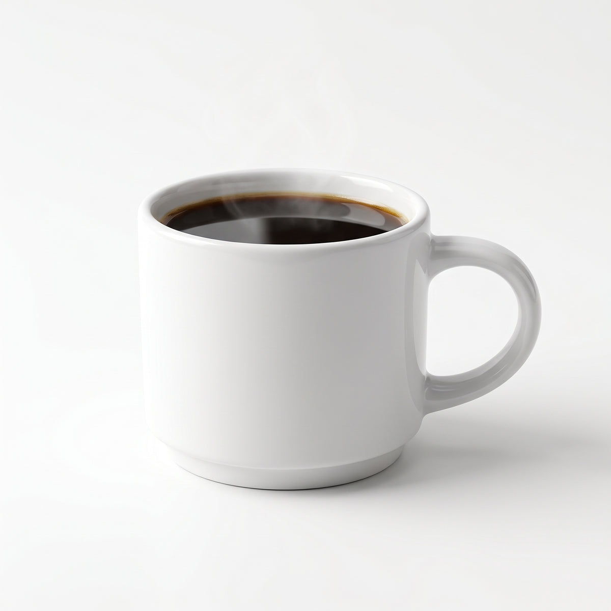 Tasse à café blanche classique – Tasse minimaliste en céramique pour thé et café