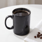Tasse à café noire en céramique et grès – 12 oz / 355 ml