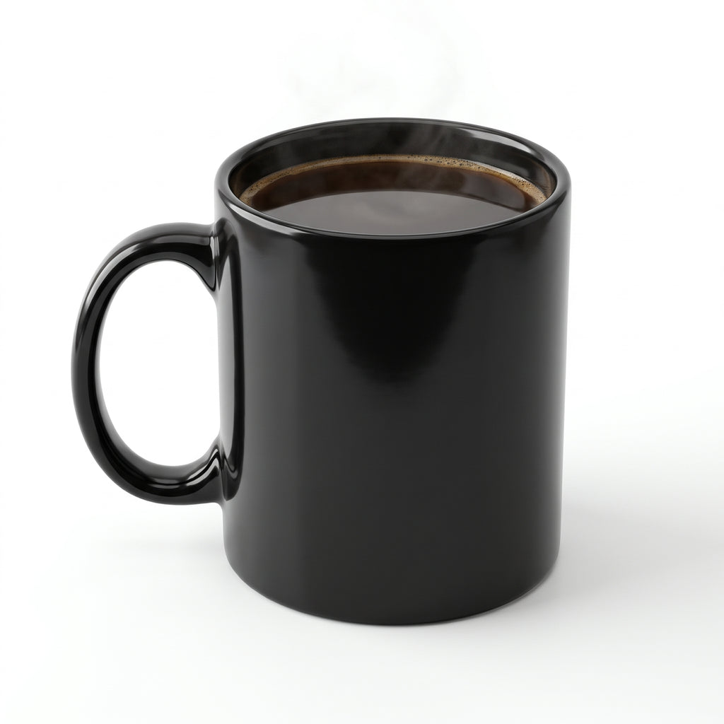 Tasse à café noire en céramique et grès – 12 oz / 355 ml