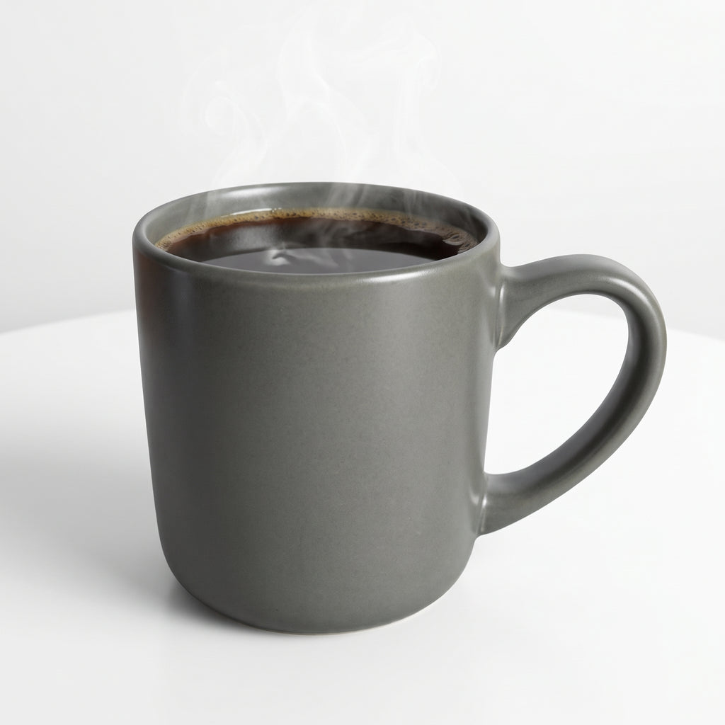 Élégante tasse à café en grès vert – 13 oz / 369 ml